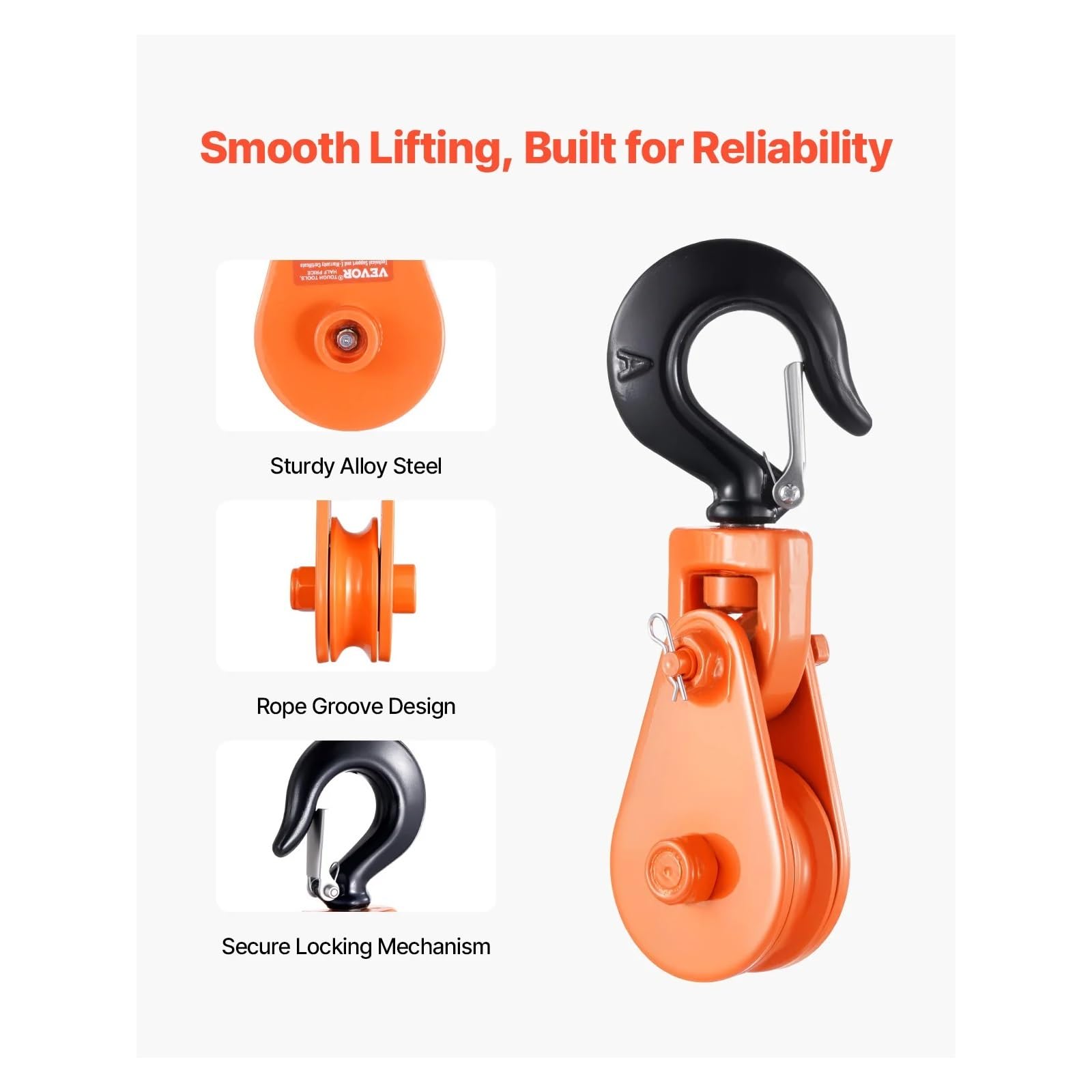 2T Snatch Block Pulley z obrotowym hakiem podnoszącym Offroad Recovery do operacji holowania na ciężarówce Rollback Wrecker Car Hauler