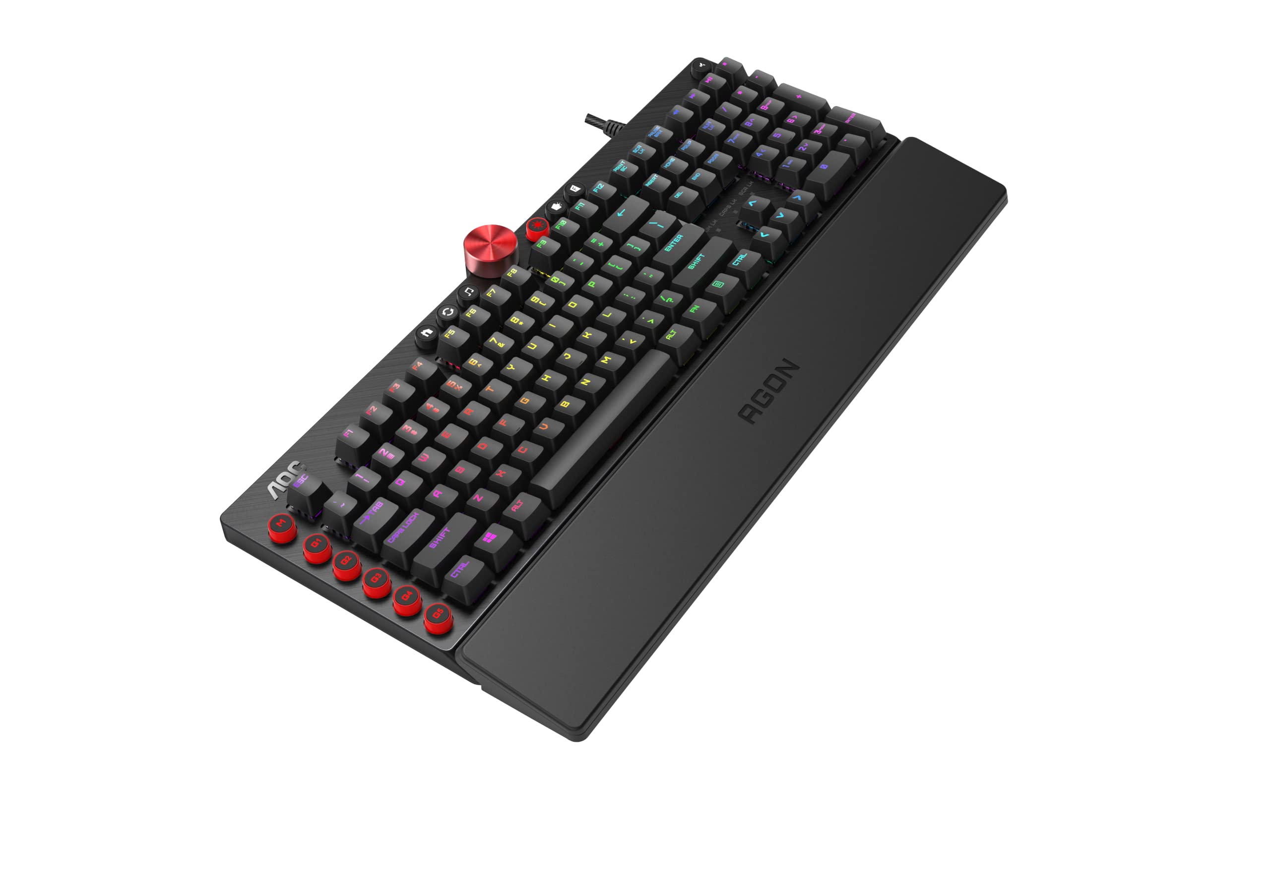 Agon by AOC AGK700 Tastiera da gioco - Layout italiano - Interruttori Cherry MX Red - Anti-Ghosting - Software AOC G-Tools - Rollover N-Key