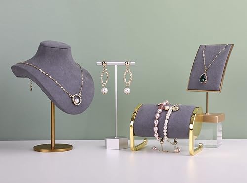 Miniatura 6 de Soporte para pendientes GemeShou BanST de metal con forma de T, soporte en forma de T para colgar joyas, soporte para fotografiar joyas