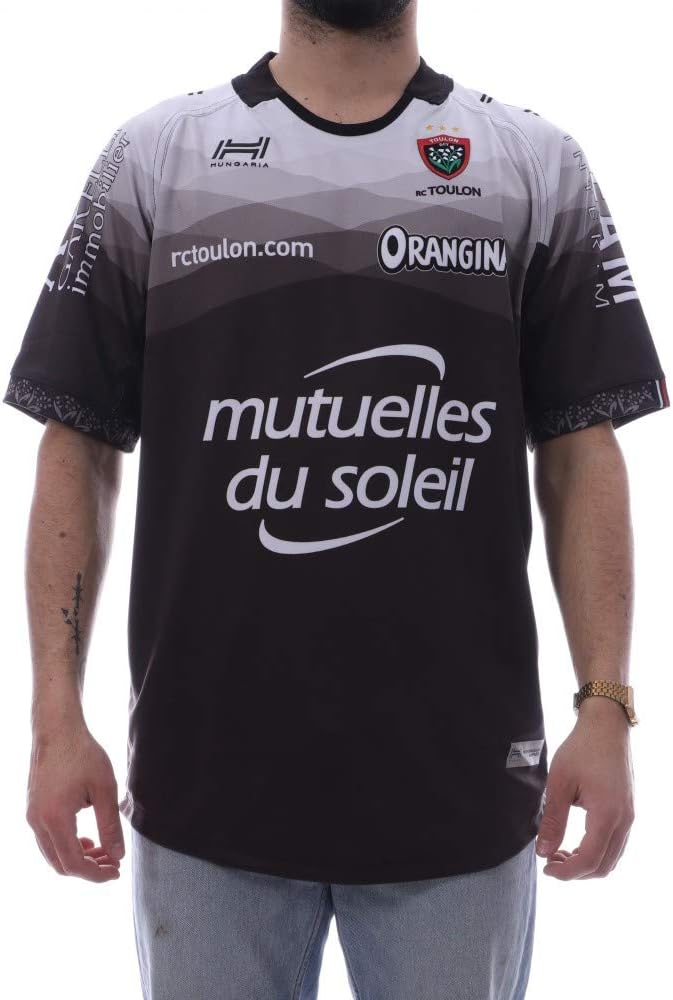 Hungaria Toulon 2017/18 Alternate S/S Replica Rugby Shirt - White/Black - Size XL