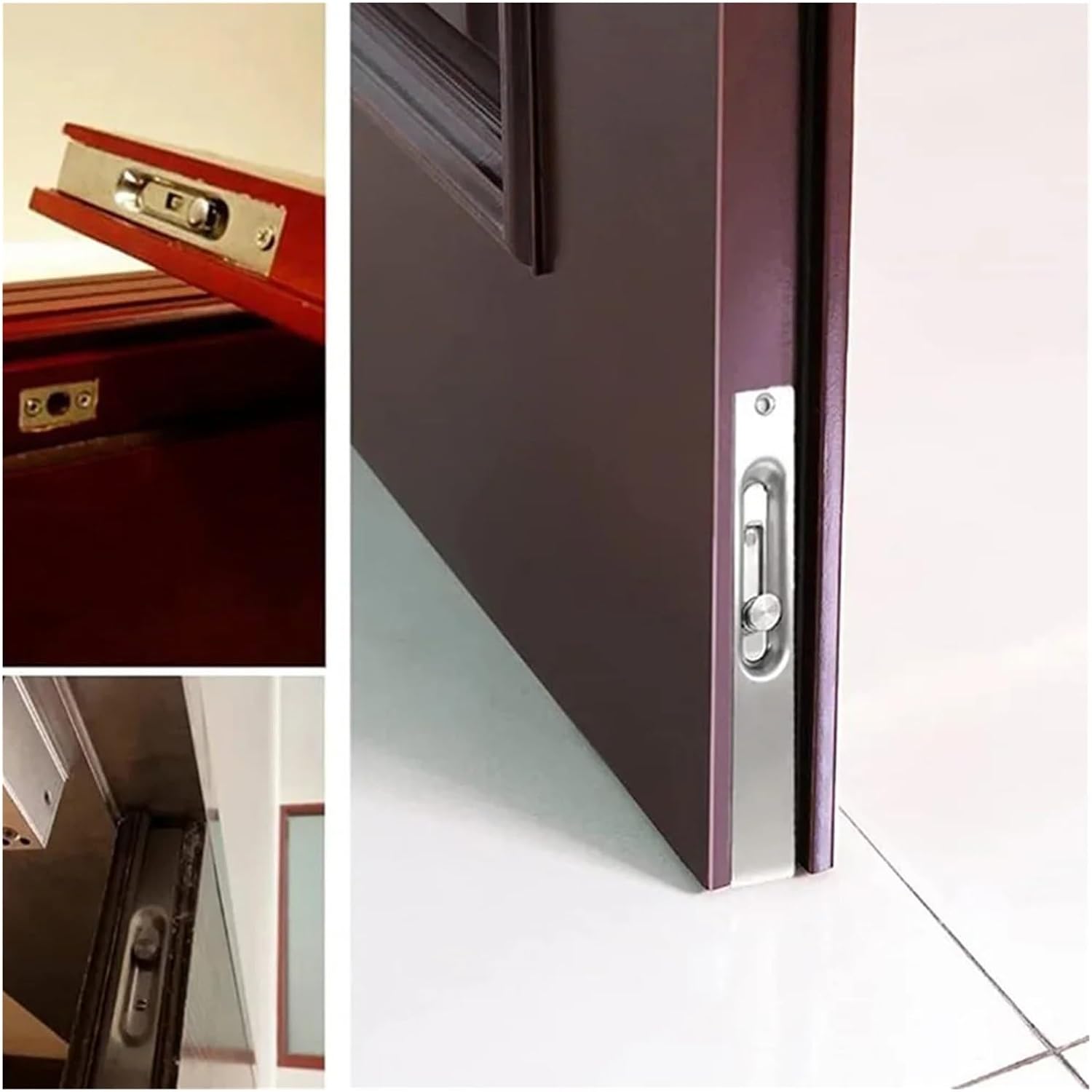 Barrel Bolt Latch Barrel Bolt Latch 2Set Door Flush Concealed Bolts Safety Lock Stainless Steel Security Home Hardware