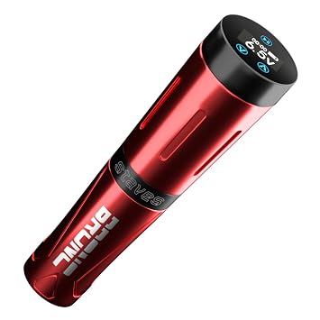 BRONC Staves Wireless Tattoo Machine Rotary Pen Style Supply Coreless Motor 1800mAh Battery Power Red