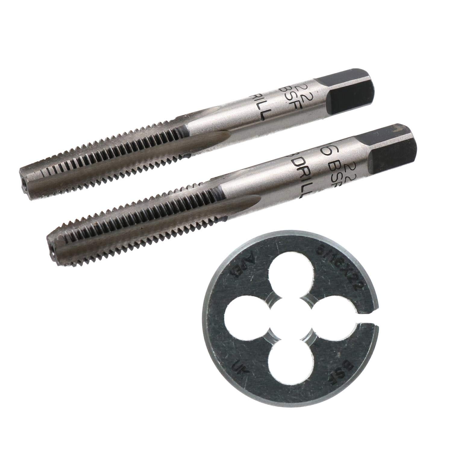 5/16" x 22 BSF Tap & Die Set Taper Plug & Die Carbon Steel BSF Thread