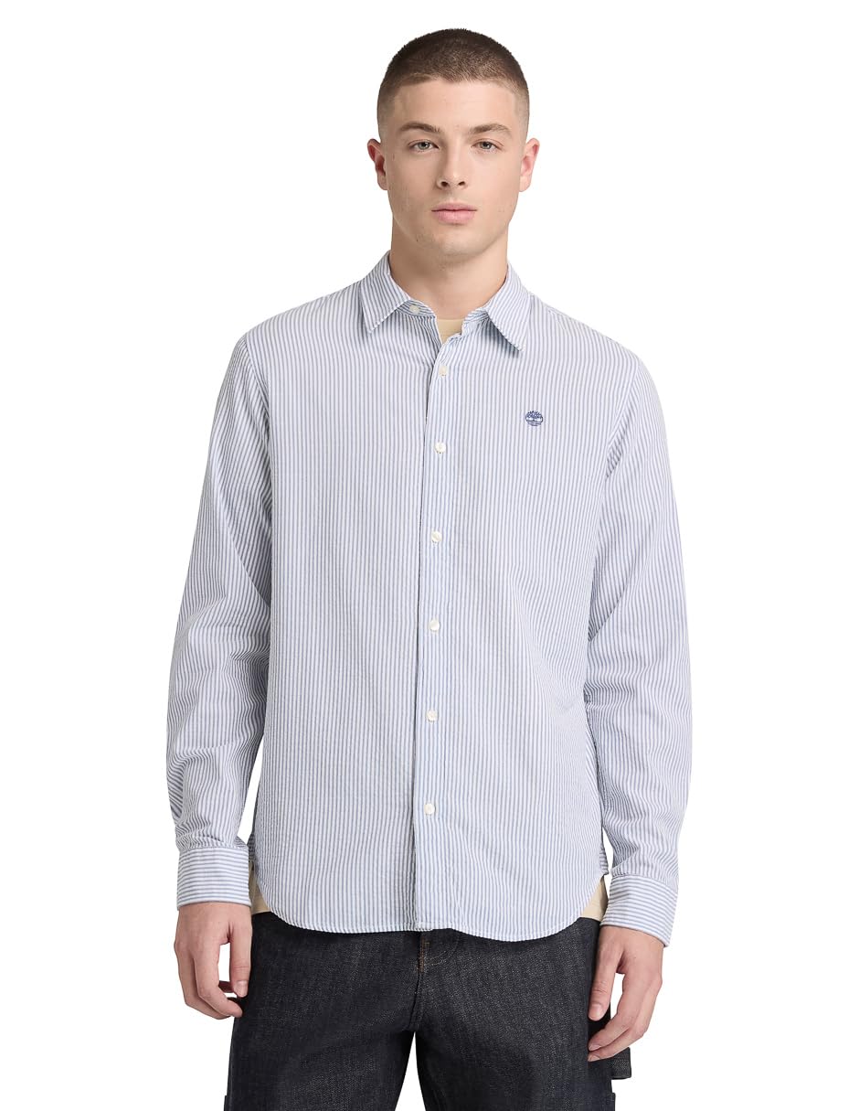 Camicia Timberland® Seersucker manica lunga a righe
