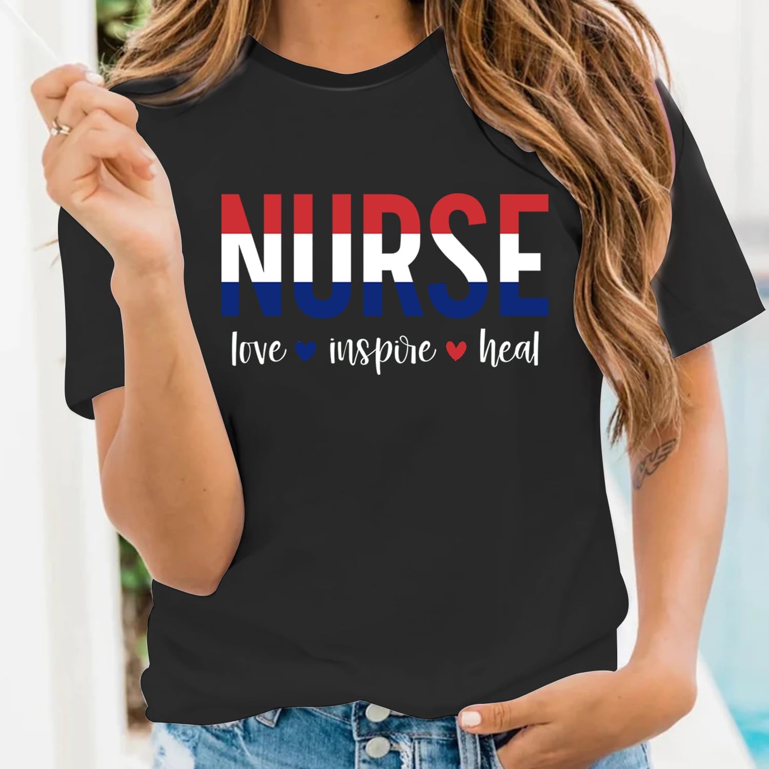 LBP Womens Nurse Shirt Nurse Leopard Print Tshirt Love Inspired Healing Top - Image 4