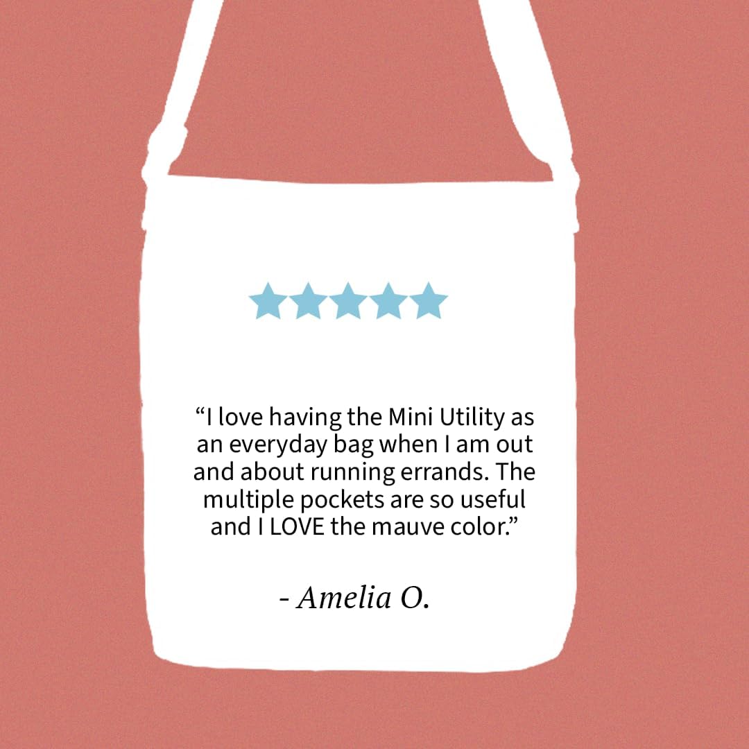 Thread Wallets Mini Utility Tote for Women - Messenger Bag Purse with Adjustable Strap & Zip Pocket for Day Trips (Black) - Image 7