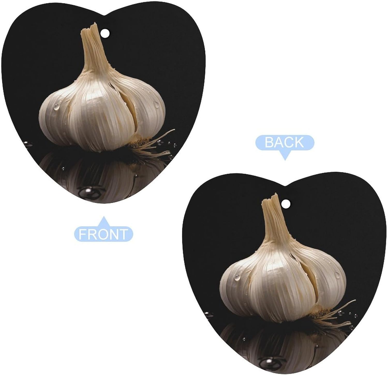 Car Air Fresheners 5 Pcs Hanging Air Freshener Raw Garlic Car Aromatherapy Tablets Wardrobe Pendant Fragrance Scented Cards for Rearview Mirror Bedroom Car Interior Decor image 3