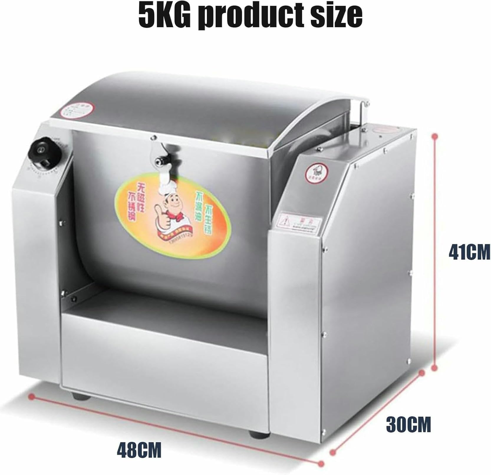 Macchina per Impasto Commerciale, Miscelatore Stand, Frullatore Alimentare, Frullatore Elettrico, Frullatore di Farina, Stampante di Pasta, Tempo di Risparmio Ed Energia, 5 kg