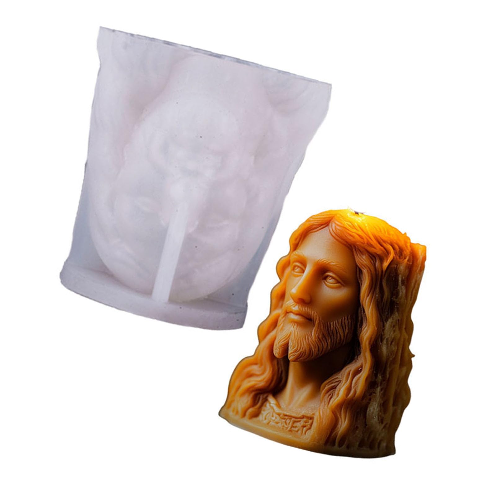 Jazuaiao Simple to Use Silicone Form in Spiritual Shape Excellent for Crafting Soap Production and Holiday Decor Permanent Silicone Mold