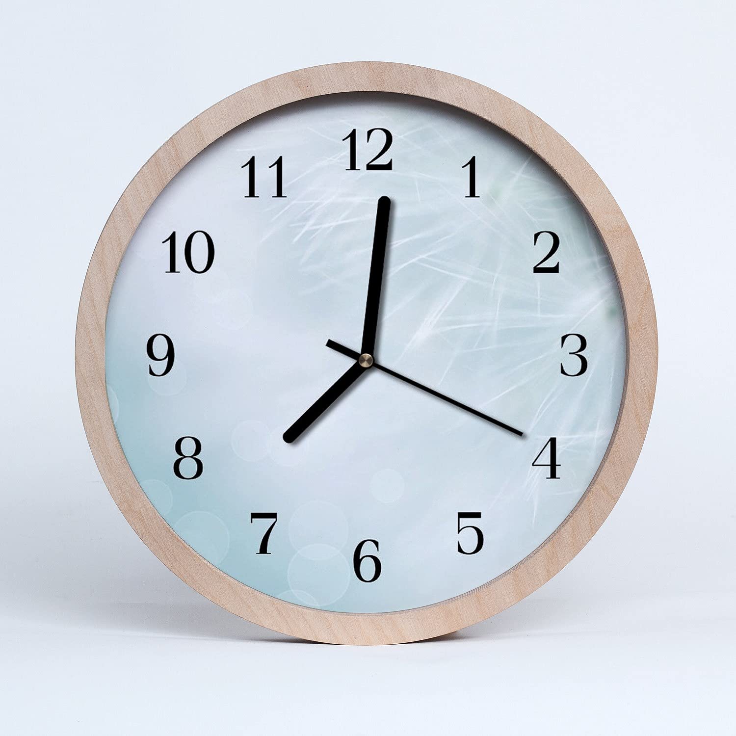Tulup Reloj de Pared Madera Decoración ⌀ 20cm De Cuarzo de Madera Moderno Relojes Silencioso - Arte Abstracto