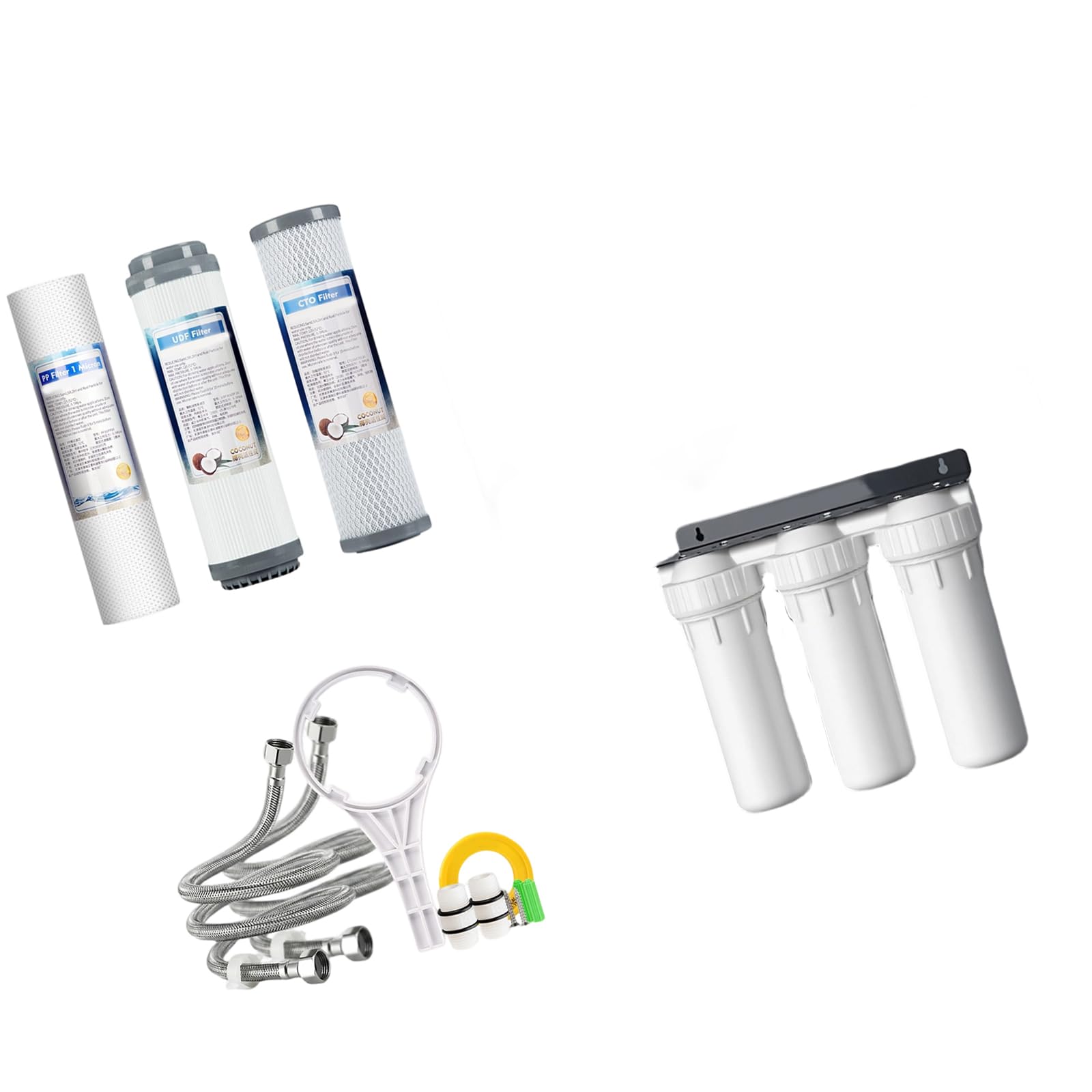 Efficiency 3 Stage PP Water Filtrations Systems 10Inch Drinking Water Filter for Clean Drinking in Household Kitchen Filter