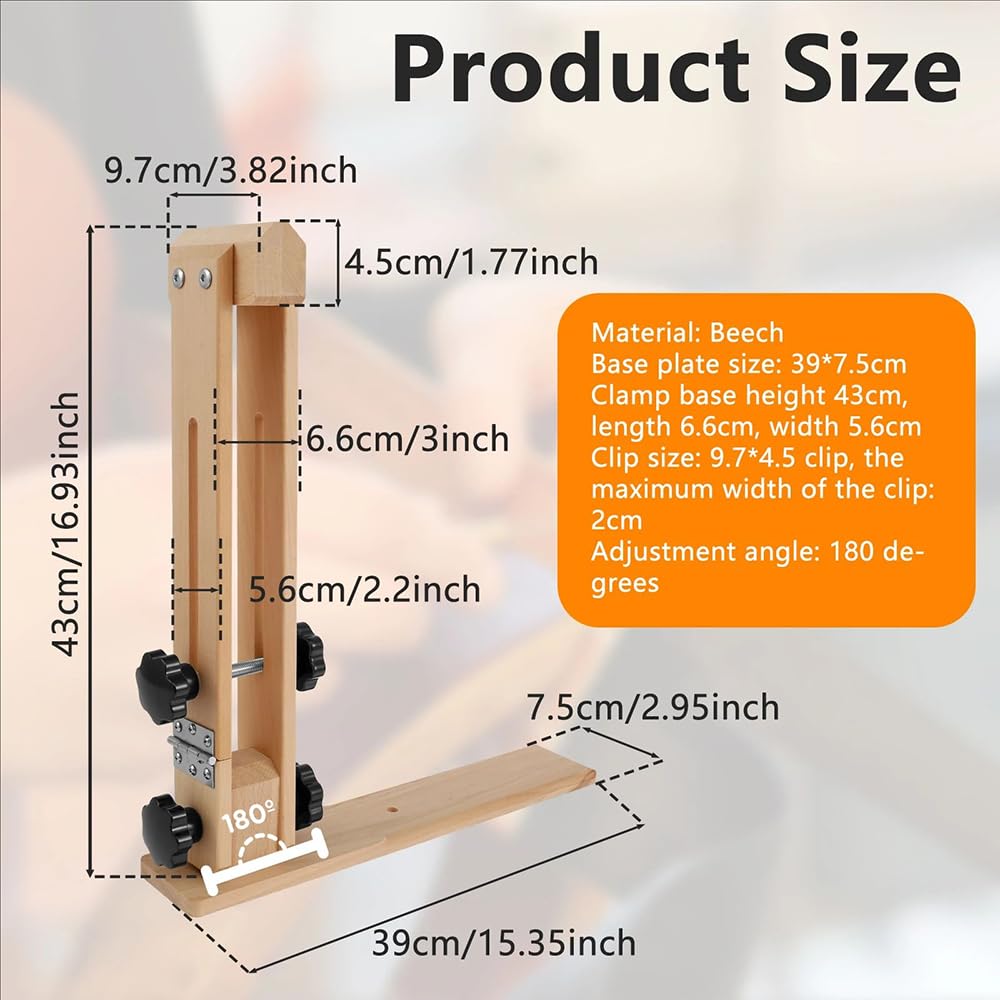 Lederen Hand Stitching Fixture Houten Leder Fix Clamp Lederen Naaigereedschap Diy Leathercraft Hout Klem