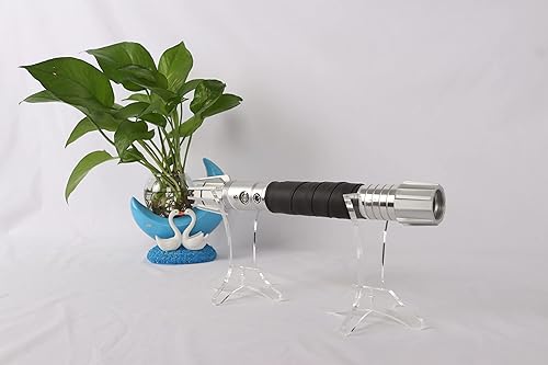 Miniatura 5 de Cuchillo de mesa acrílico y soporte de sable de luz, exhibición de una sola espada para decoración del hogar de casa de campo (transparente)