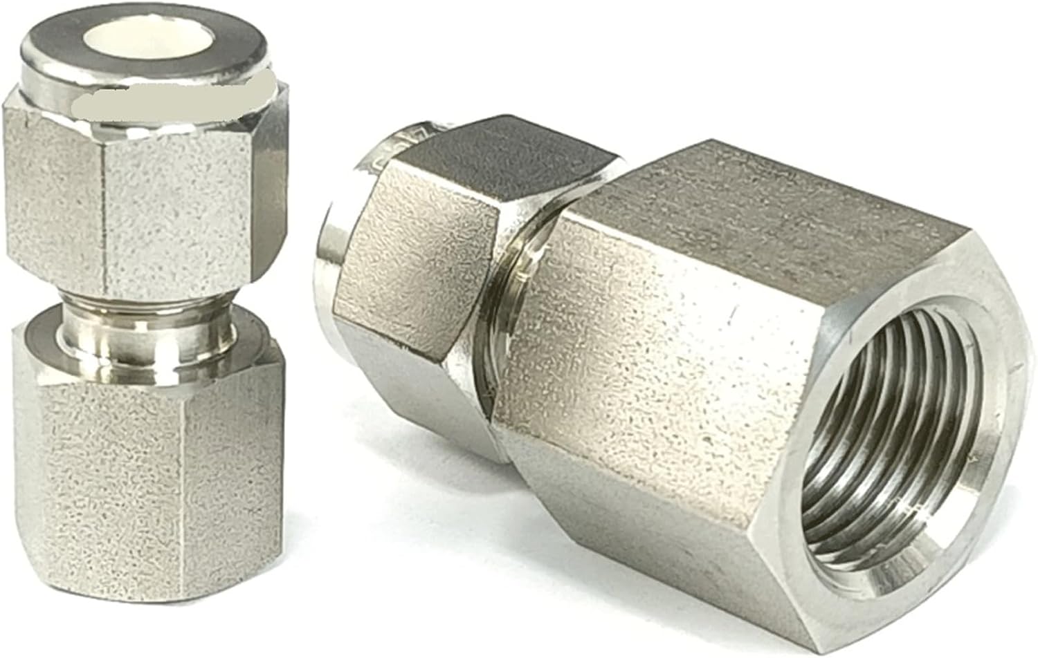1/8in 1/4in 3/8in 1/2in NPT Female to 1/8 1/4 3/8 1/2 Inch 3mm 6mm 8mm Tube Compression Union SUS316L Pipe Fitting(1/4 NPT to 6mm)