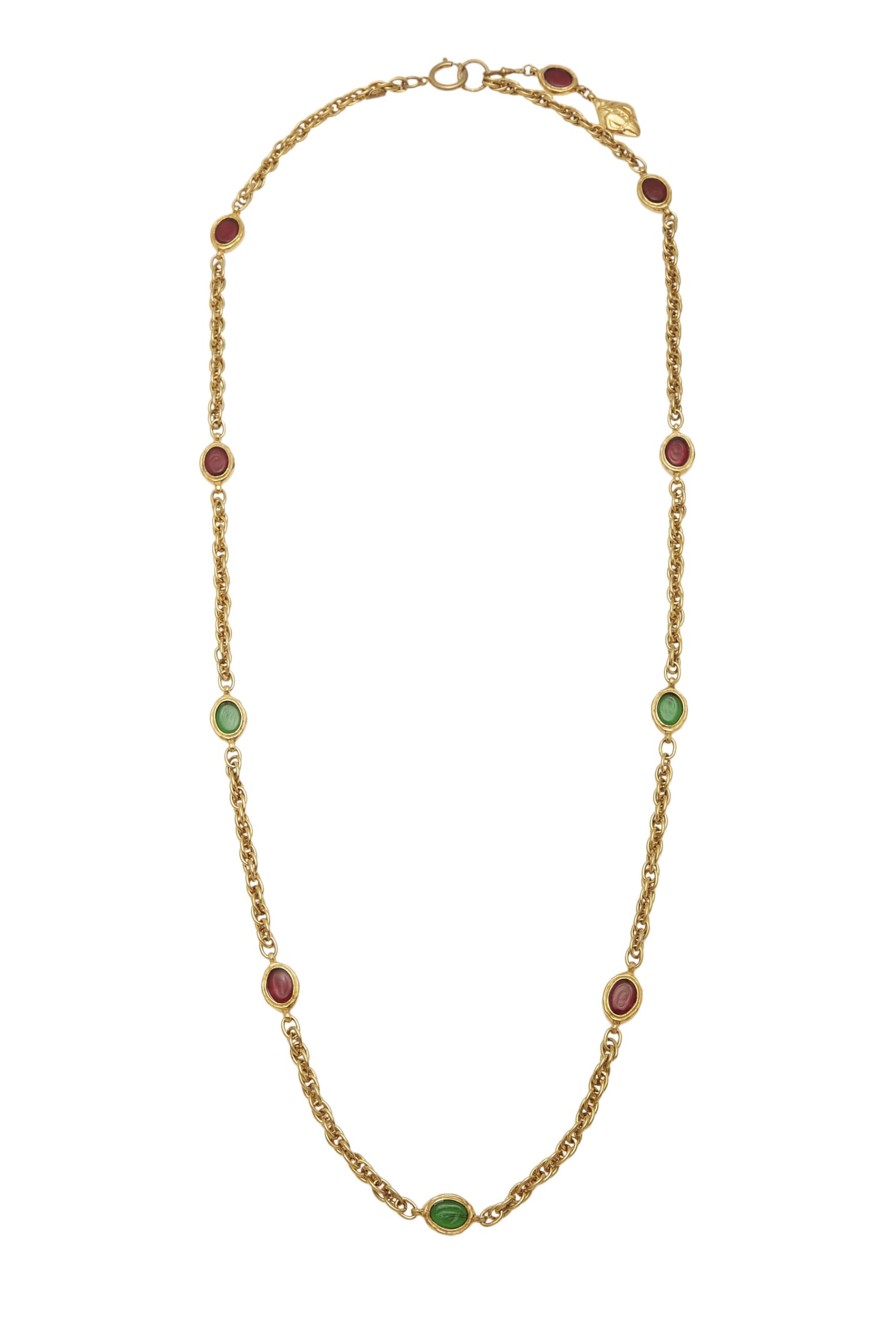 CHANELPre-Loved Multicolor & Gold Gripoix Necklace Long, Multi