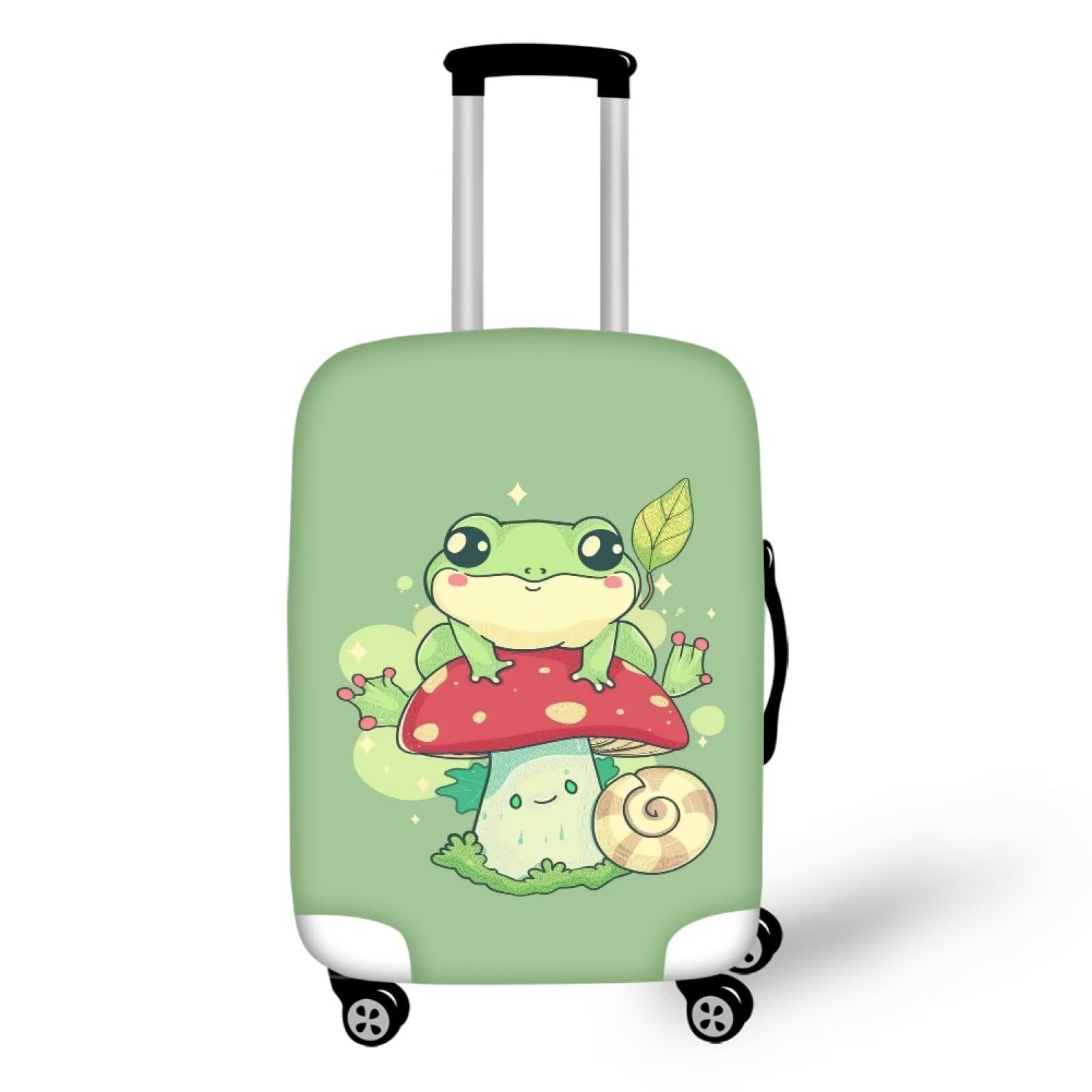Ystardream Green Cartoon Frog Paw Suitcase Covers for Luggage Customizable Photos Foldable Luggage Cover Suitcase Accessories Fits for Student Boy Girl Teens Adult S