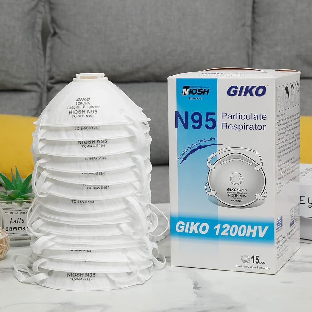 防災関連グッズ GIKO N95 DUST MASK 1400 Amazon.com: GIKO N95 Face Mask - 20Pcs Cup Dust Safety Masks