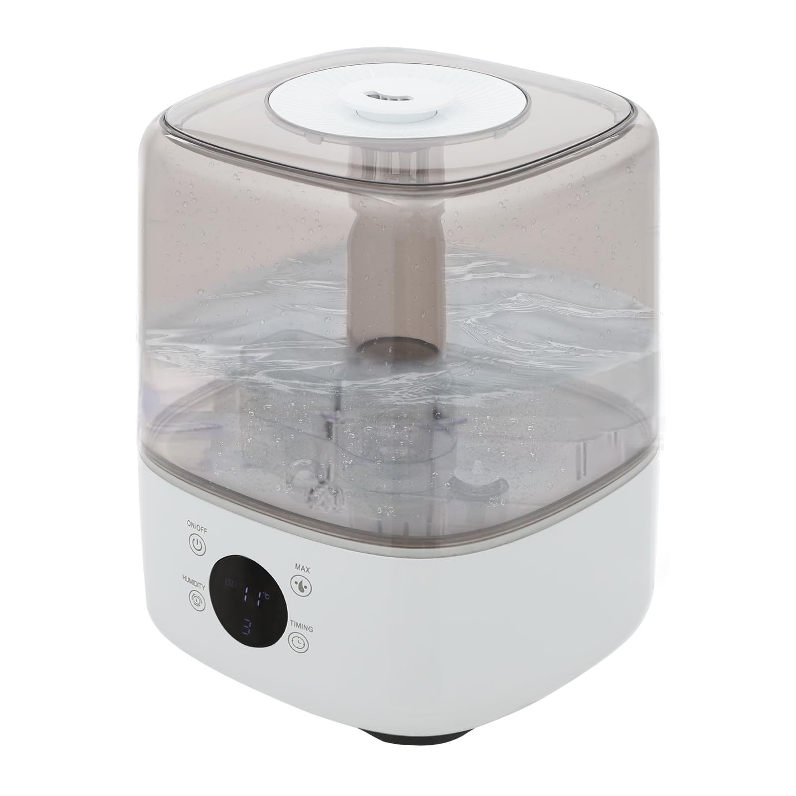 Nawilżacz powietrza do sypialni z pilotem zdalnego sterowania, Cool Mist Humidifier z timerem, 3-stopniowa regulacja ilości mgiełki, 5 l, urządzenie ultradźwiękowe z zimną mgiełką, cichy