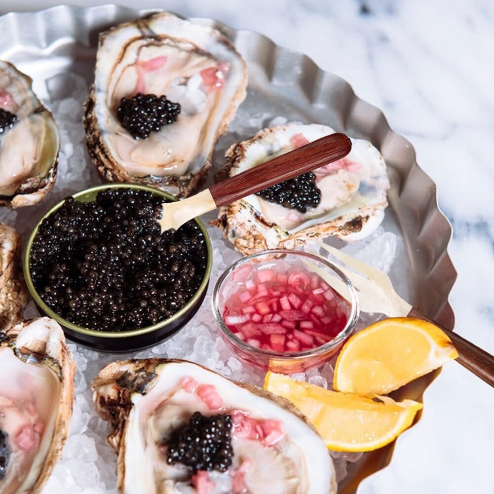 2 Cucchiai In Madreperla Per Caviale - 12 Cm Naturali - Per Dessert E Cibi Delicati - Foto 7