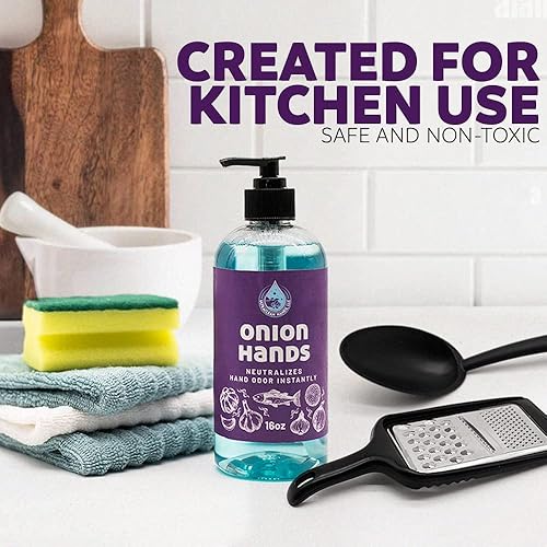 Miniatura 2 de Cebolla manos neutralizador de olores a mano – 16 oz – Removedor de olores a mano elimina instantáneamente los olores de las manos de cebolla, ajo,
