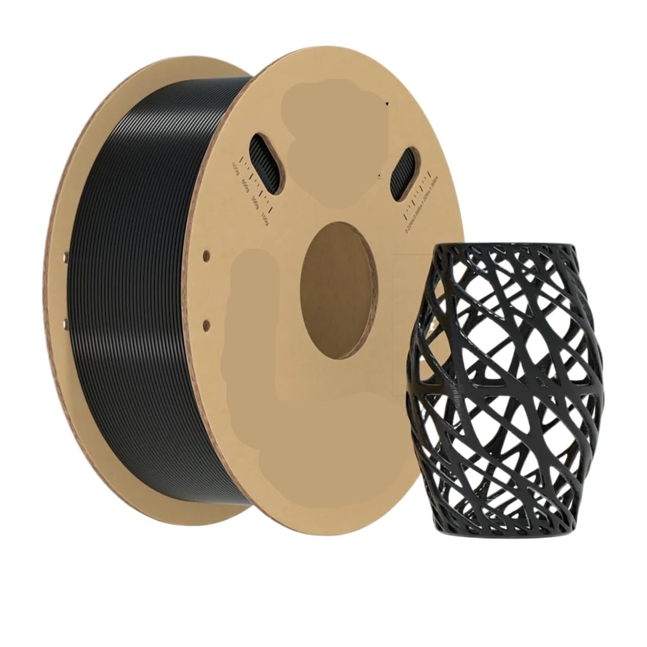 3D-Drucker Filament PETG-Filament, 1,75 mm, hohe Geschwindigkeit, 30–600 mm/s, kg/Spule, Genauigkeit ± 0,03 for K1 Max 3D-Drucker(Black)
