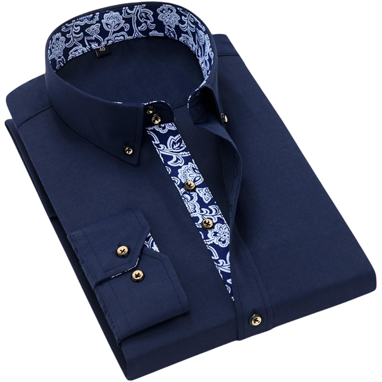 Camicia di cotone di colore solido formale di stile coreano di stile coreano degli uomini di affari casual