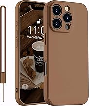 Kukiwhy Silikon Hülle für iPhone 16 Pro Hülle,Handyhülle Ultra Dünn mit Microfiber,Kratzfeste Rundumschutz stoßfeste Schutzhülle für iPhone 16 Pro Case 6.3'' (2024) Brown