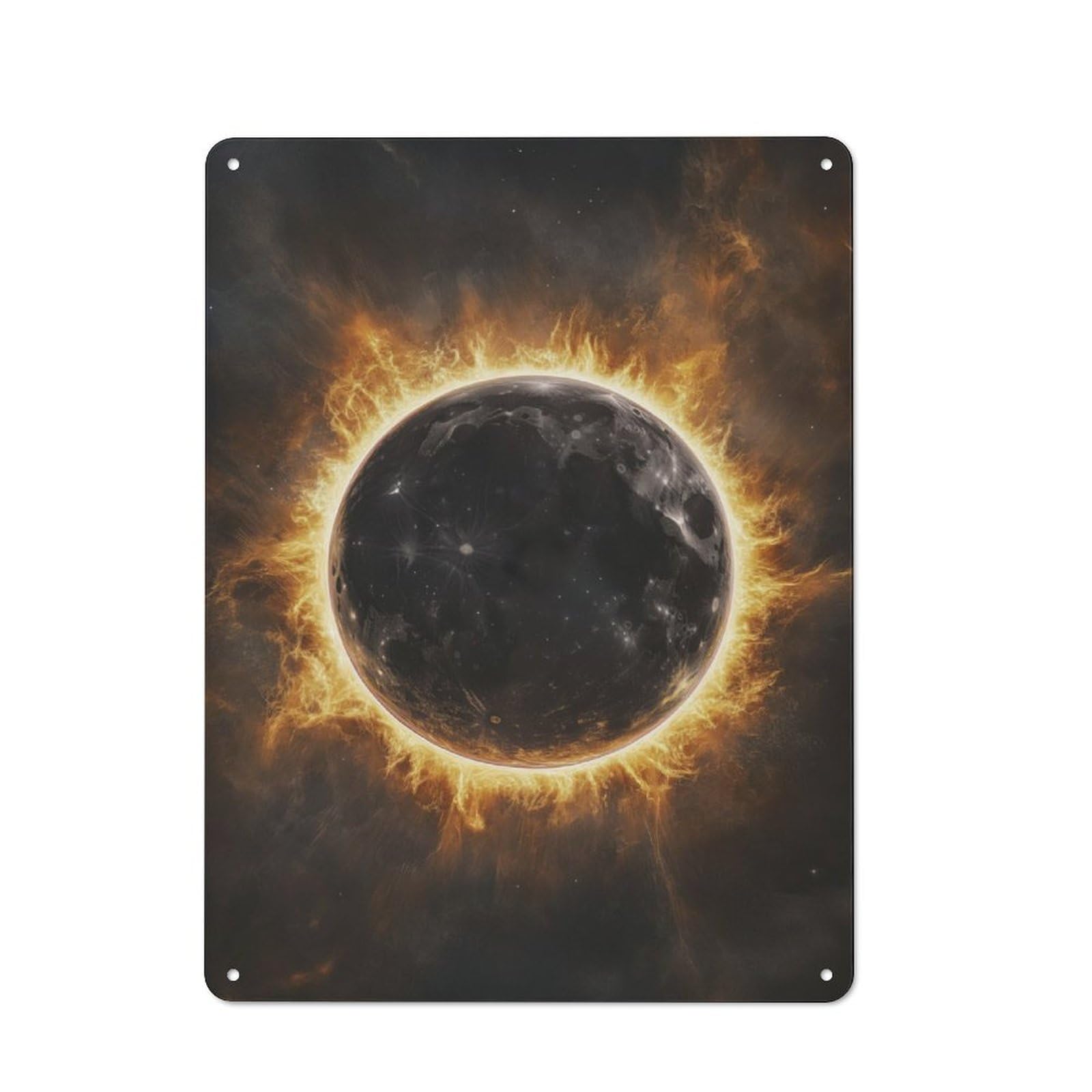 Junmoney Fiery Planet Vintage Tin Sign 40X30cm With For Guest Room Or Hallway, For Themed Room Decoration, For Vintage Wall Decor Fans