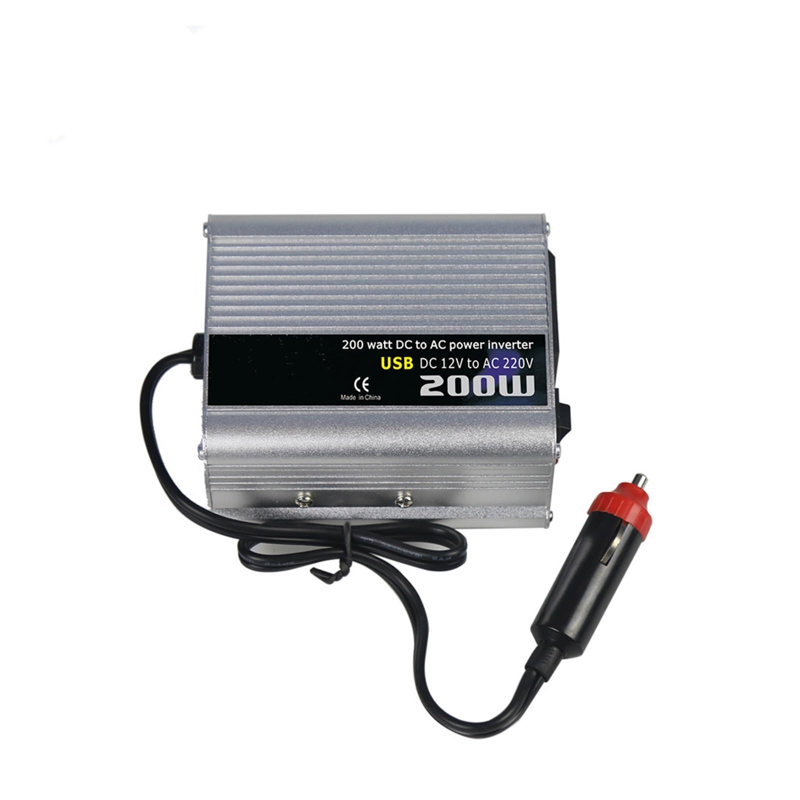 Onduleur voiture 200W idéal pour brancher un ordinateur portable en voyage via la prise 220V