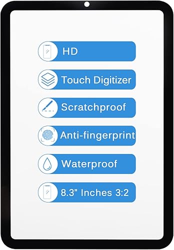Miniatura 3 de Kit de reemplazo de pantalla para iPad Mini 6 (no LCD y digitalizador táctil) para iPad Mini 6 6ª generación de vidrio frontal 8.3 pulgadas A2567