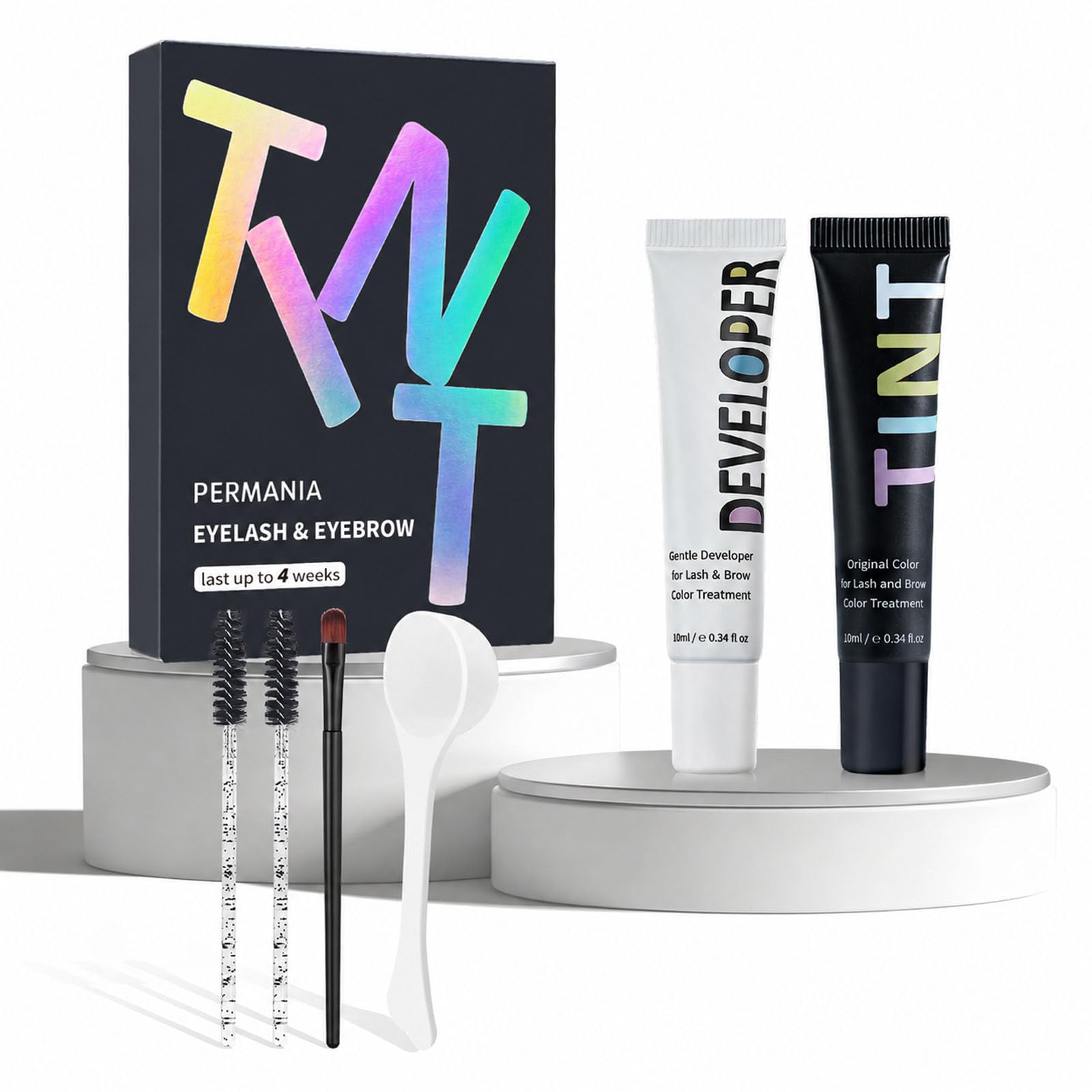 PERMANIA Lash Color Kit, 10ml Natural Black Color Boost Treatment at Home Lasts up to 4 Weeks (without eye patches)