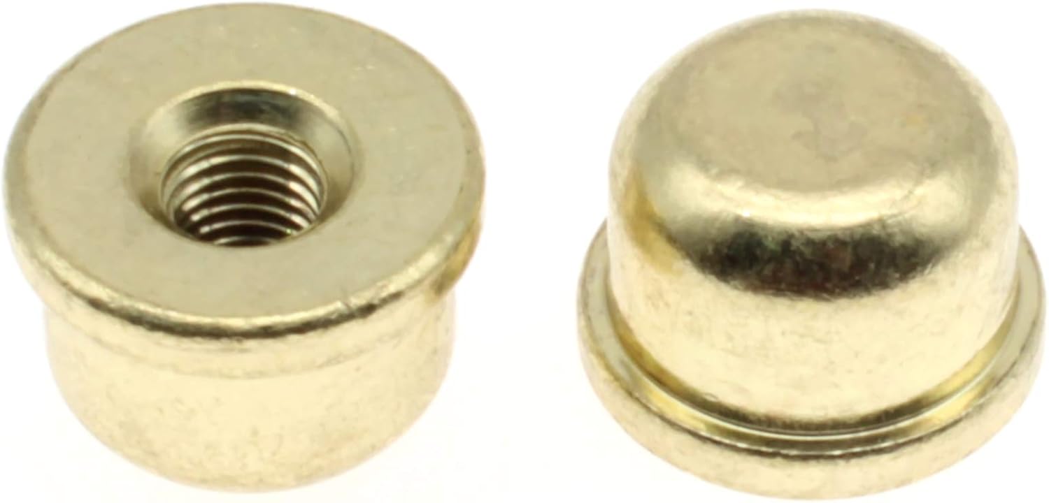 1/4-27 Lamp Finials Caps,FDXGYH 2pcs Solid Lamp Finials Caps Tapped of Tops for Lamp Shade Holder Harp(Gold)