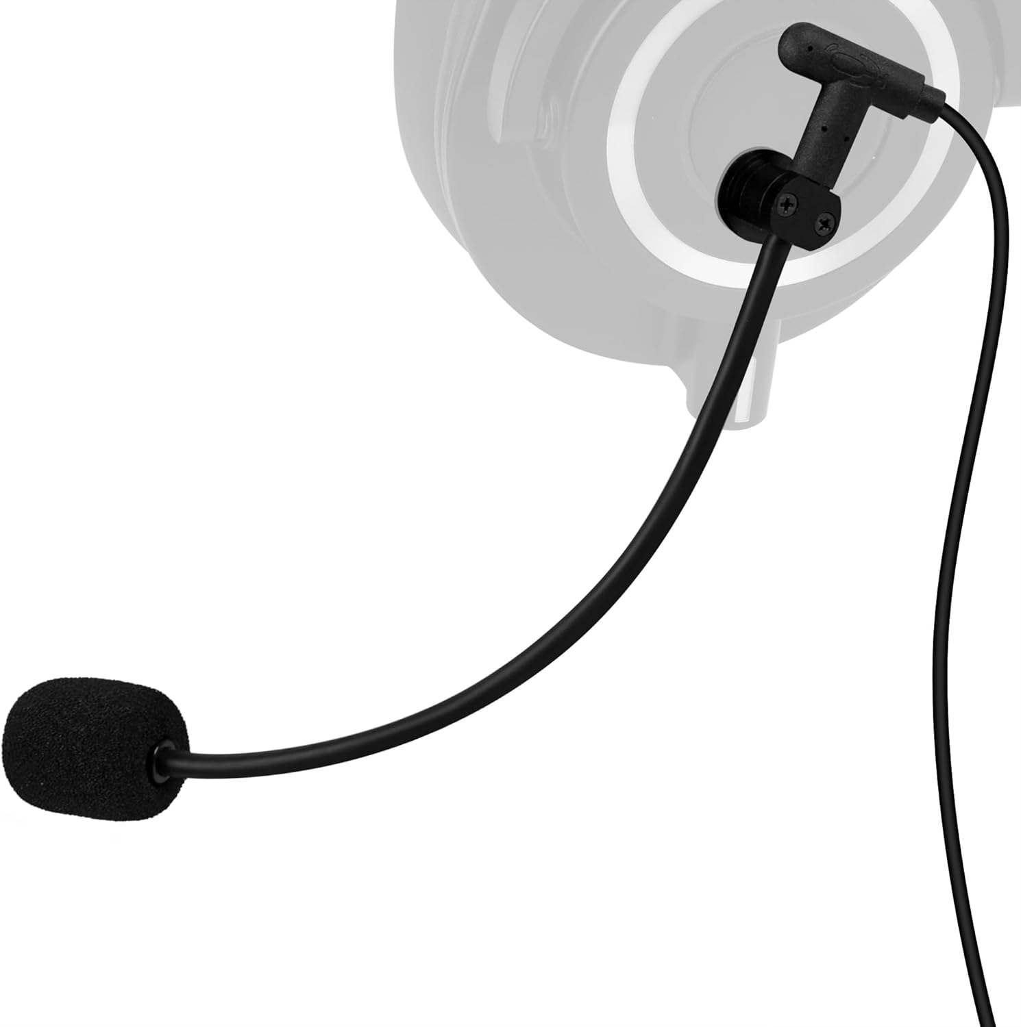 GEEKRIA Attachable Headphones Boom Microphone, Convert Your Loved Headphone into Gaming Headset, Compatible with PCs, Gaming Consoles, Handheld Devices, Ideal for Gamers, Black