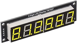TM1637 Display Module, Yellow Light LED Display Digital Tube for Bedroom Decoration