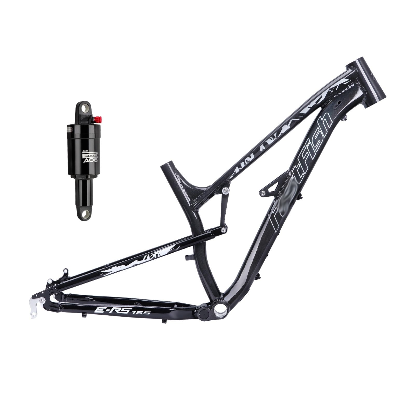 MirOdo Mountain Bike Softtail Frame 27.5er Aluminum Alloy Frame Disc Brake BSA BB68mm Quick Release 135mm XC/AM Bikes Frame with Shock Absorber (Color : Black, Size : 27.5