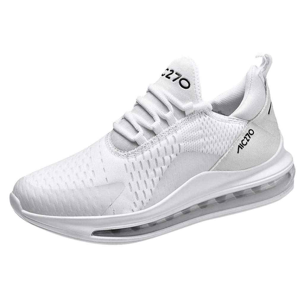 Starryflashing_Men sneakers ClearanceMen Solid High Top Male Air Cushion Mesh Breathable Running Shoes Lightweight Walking Sport Shoes