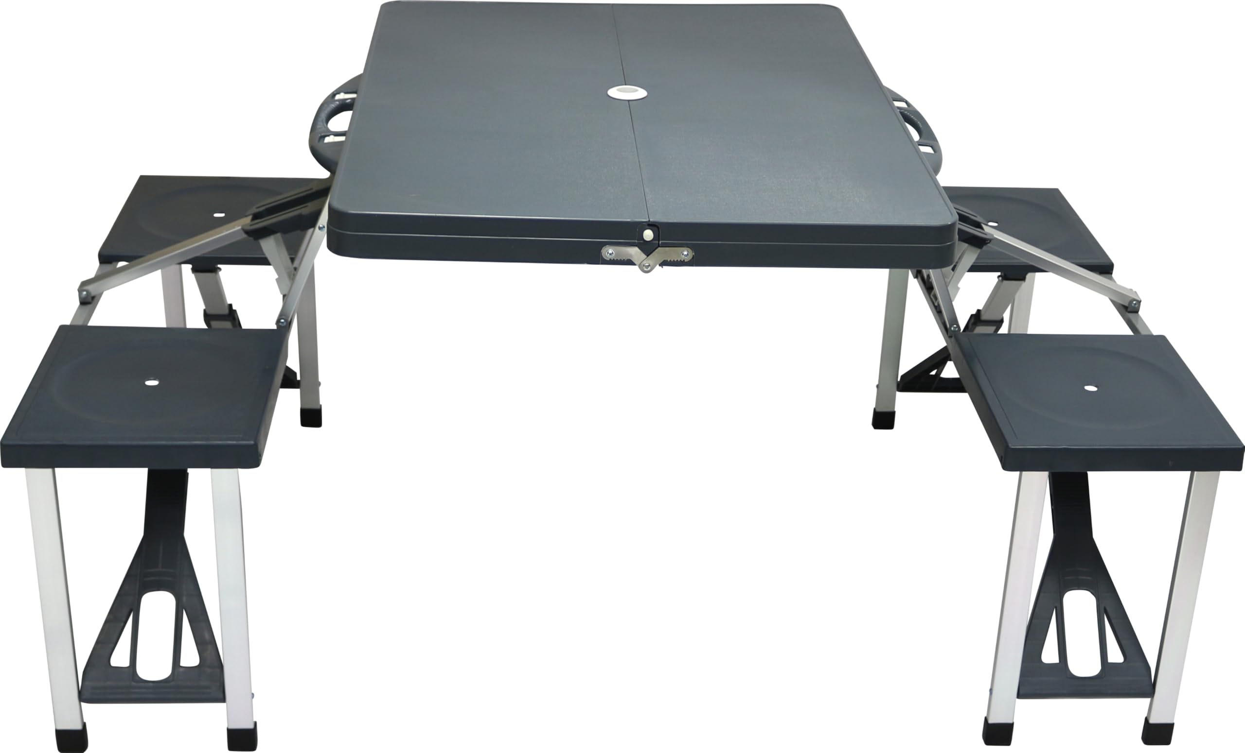 Cao Tavolo da picnic con valigia da campeggio, Blu (Grigio), 85 x 65 x 67 cm