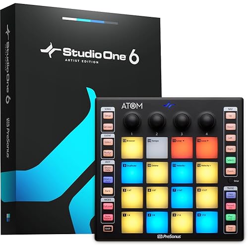 PreSonus ATOM Production & Performance Midi Pad Controller with Studio One Artist and Ableton Live Lite Recording Software