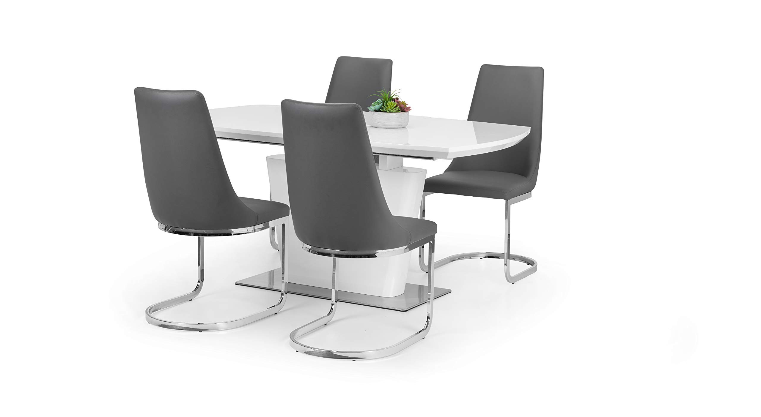 Julian Bowen Como Set of 2 Chairs, Grey