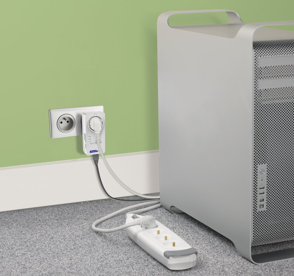 Netgear XAVB5601 Pack de 2 Adaptateurs CPL 500 Mégas Gigabit Prise Femelle, 2 Ports Gigabit.Compatible Box Internet, Périphériques et CPL Homeplug AV