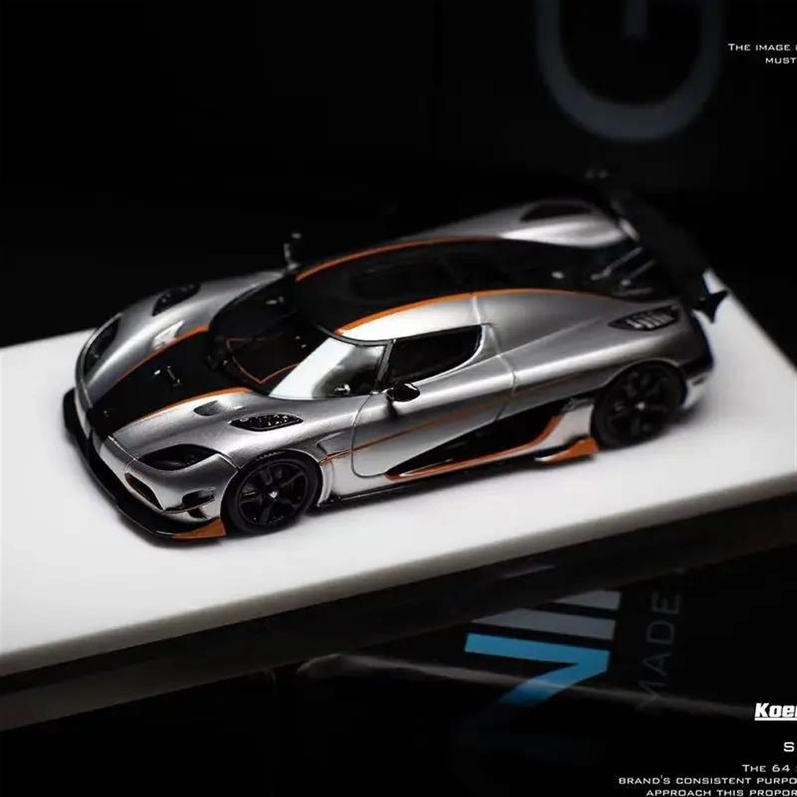 Metallo Scala Replica 1 64 Koenigsegg Agera RS Modello In Resina Auto Artigianato Decorazione Collezione Giocattolo(Argento)