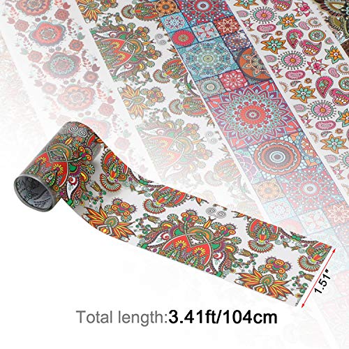 10 Rolls Mandala Blume Flower Nail Art Foil Sticker, Mwoot Nail Transfer Aufkleber Sternenhimmel Nail Wraps Transfer… – Bild 4