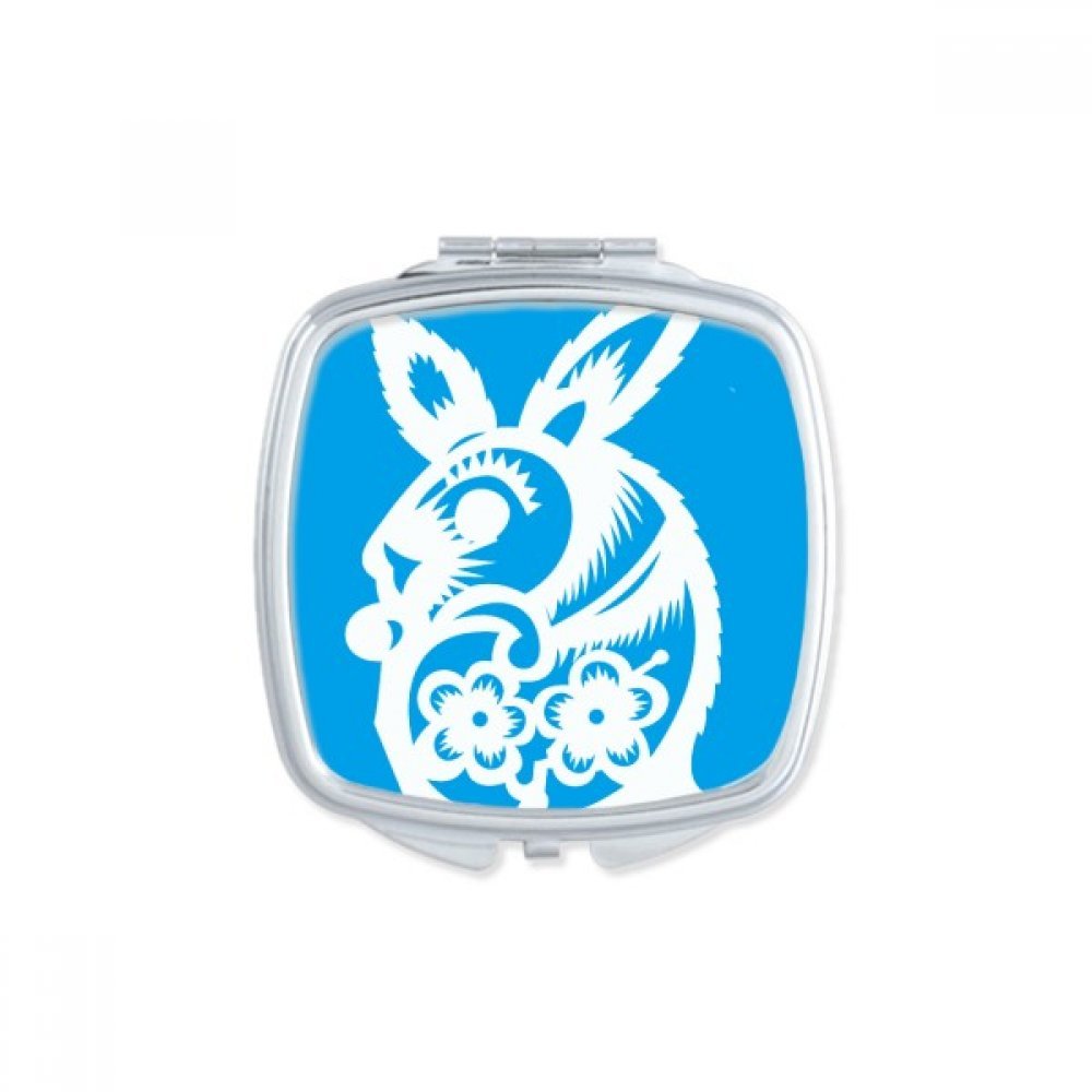 Miroir carré maquillage compact portable Lapin fini les reflets flous en déplacement