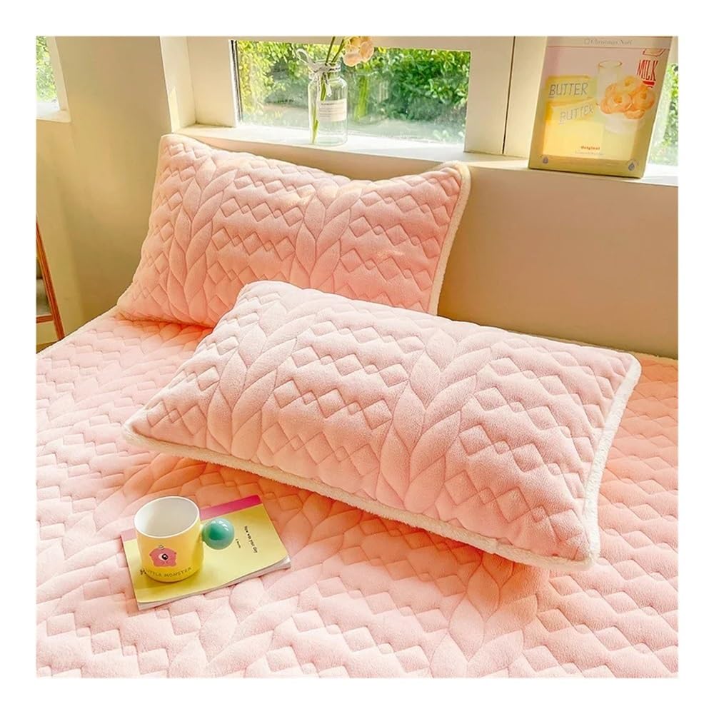 Tour de lit matelassé en coton polaire lait, classe A, pour matelas épais de couleur unie, violet, 150 x 200 cm, 1 pièce
