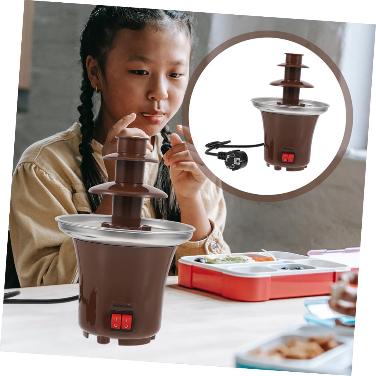 Meltable Chocolate Maker Fountain Tool Reusable Waterfall Machine Home Supply