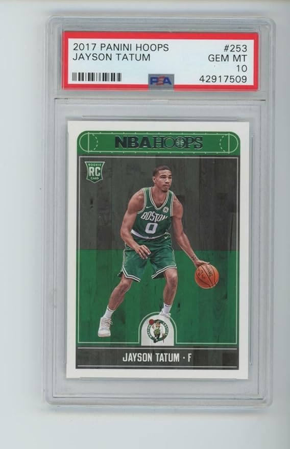 2017-18 Panini Jayson Tatum #253 Hoops Jason ROOKIE RC GEM PSA 10 Graded Card - Basketball Slabbed Rookie Cards