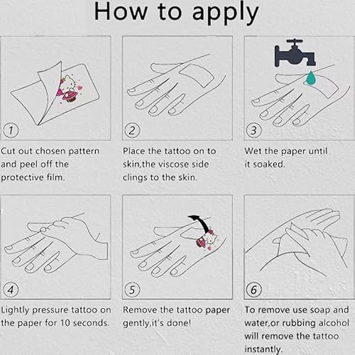 Miniatura 5 de 40 tatuajes temporales para niños, suministros de fiesta de cumpleaños de Hello Cat Kitty, recuerdos de fiesta de gatitos, calcomanías de tatuajes