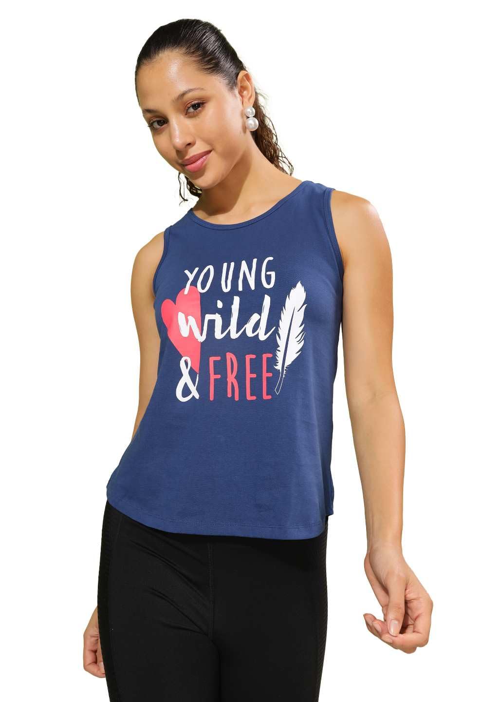 Women's Letter Print Regular Fit Vest