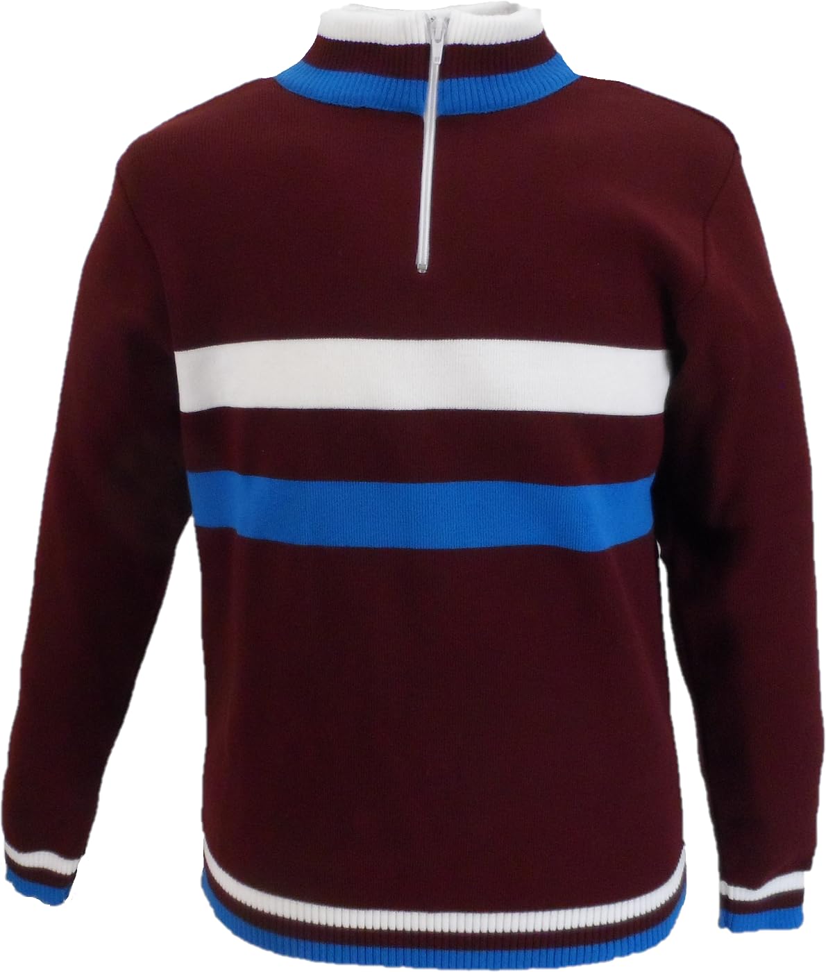 Mazeys Men's Port Red Retro Knitted Cycling Top Jumper (Uk, Alpha, Xl, Regular, Regular, )