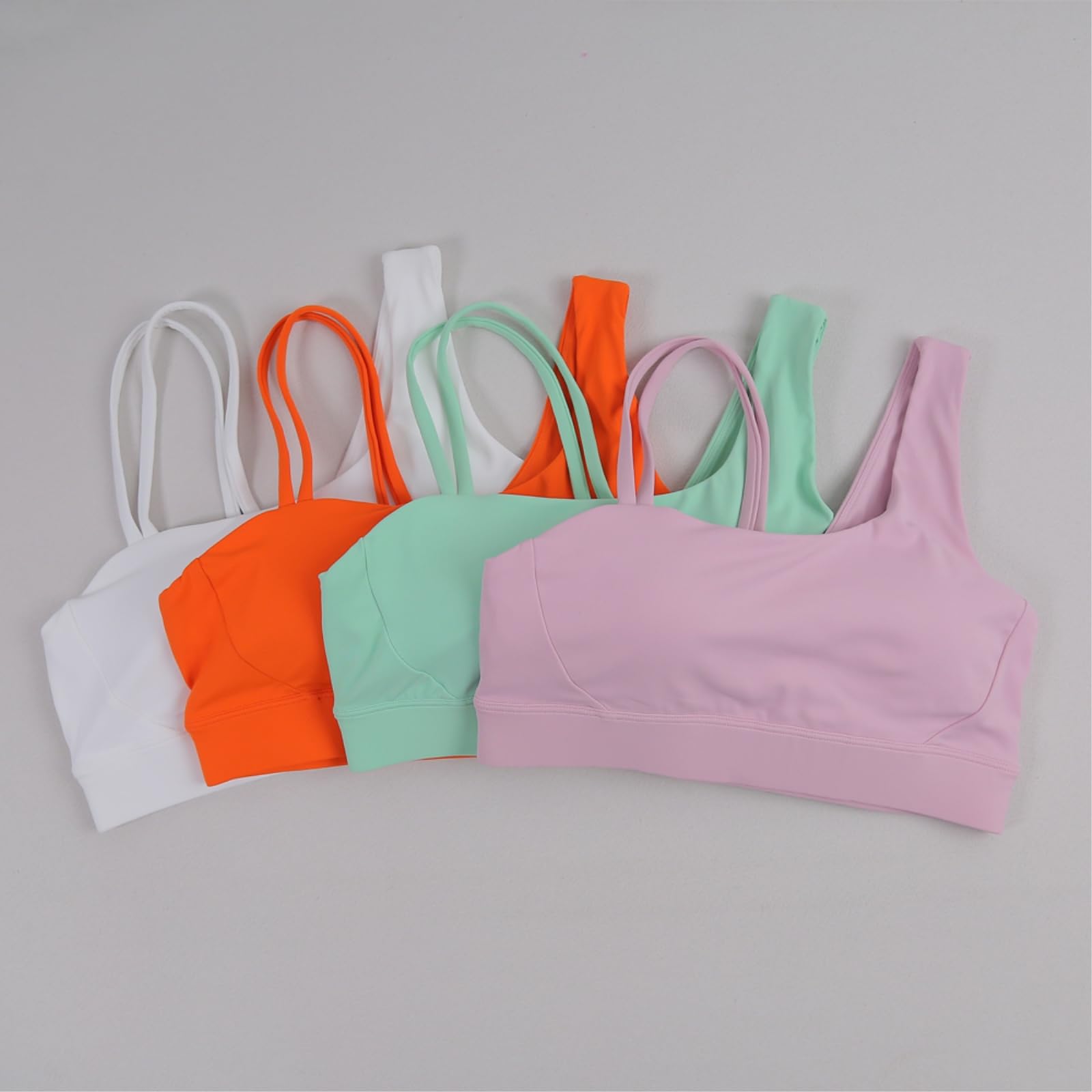Sujetador Yoga Gimnasio Ejercicio Mujeres Asimétrico Correa De Hombro Extraíble Alfombra Pecho Deportivo-Pink -l